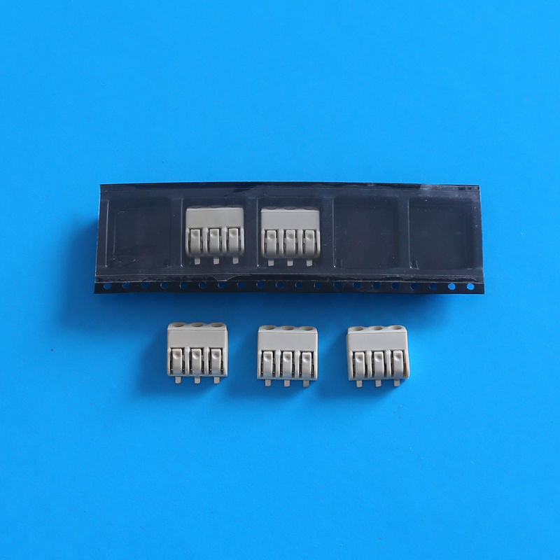 Brown 3 Pin Triple Pole SMD LED Connectors 4.0mm Pitch with PA66 UL94V-0 Housing