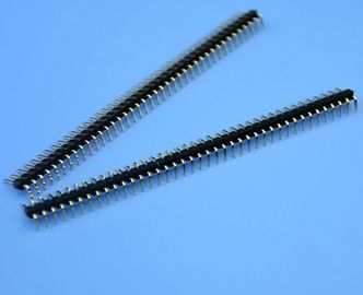 중국 2.54mm 피치 복각 단 하나 줄 Pin 우두머리 PCB 연결관 금은 40 Pin를 도금했습니다 공장
