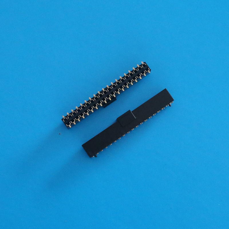Right Angle Female Header Connector , Double Type 2.0mm Pitch Female Pin Connector